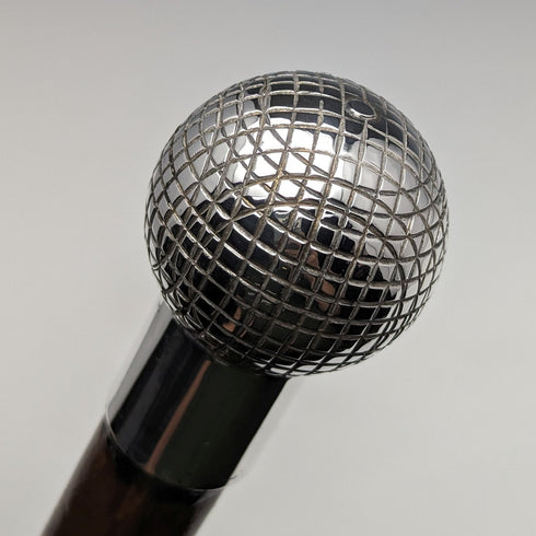 1900年左右 英國古董 紳士用手杖 高爾夫球型 圓形手柄 88cm